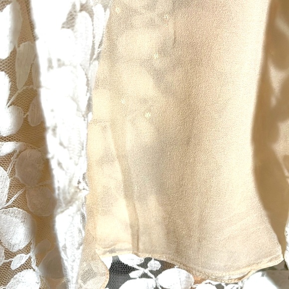 💙Rebecca Taylor 10 Gorgeous leafy lace and silk blouse w/puff pleated sleeves. - Picture 6 of 6